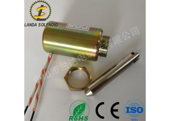 圓管式推拉式電磁鐵TU3862蘭達(dá)牽引式電磁鐵磁鐵廠家